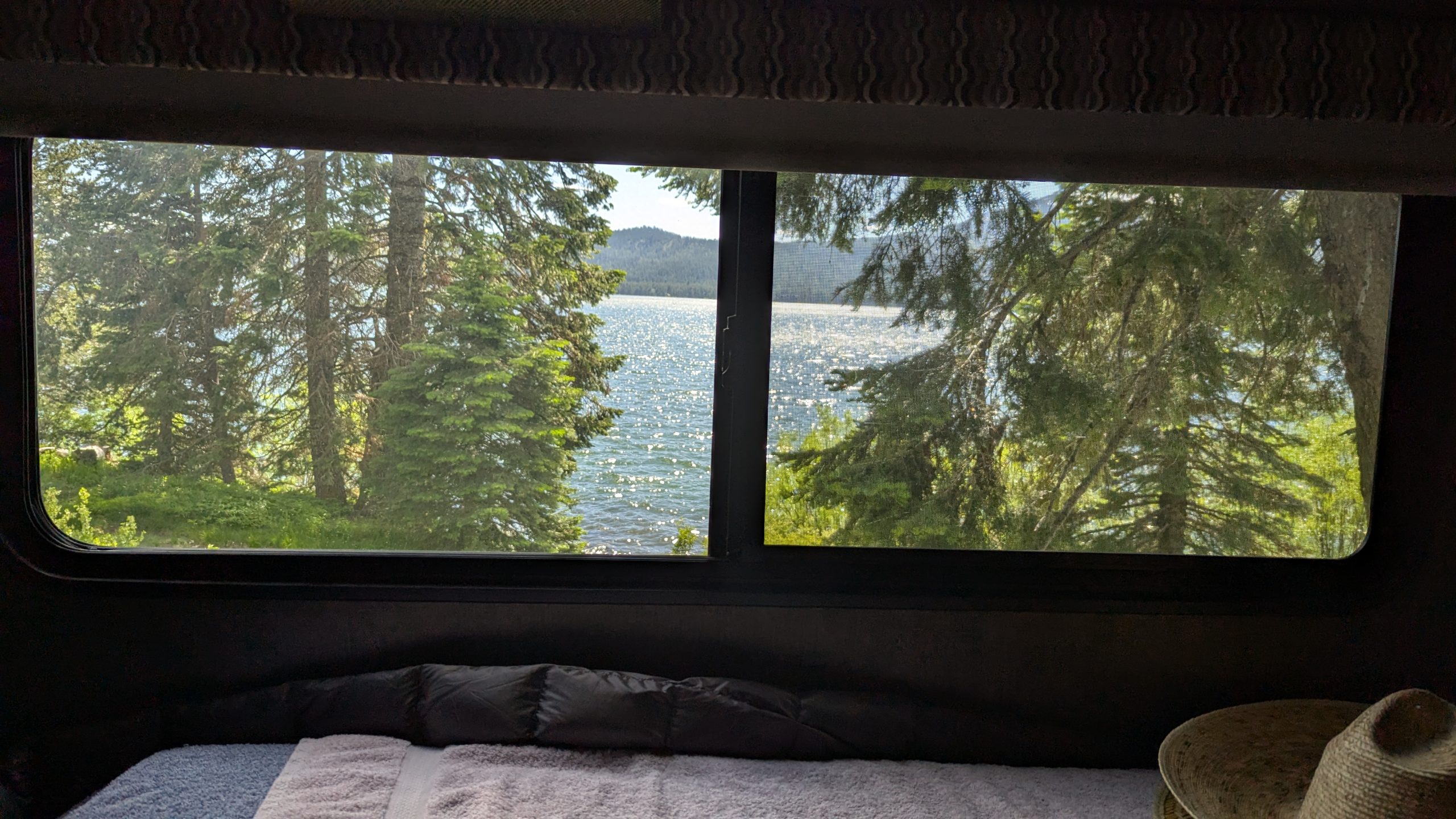 Diamond Lake through the window